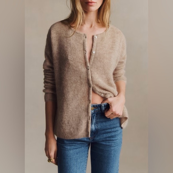 Sezane Gaspard Cardigan Sweater in Light Beige Size XS - Picture 4 of 5